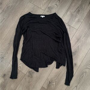 Wilfred Women's Black Long Sleeve Top Open Back Size XS